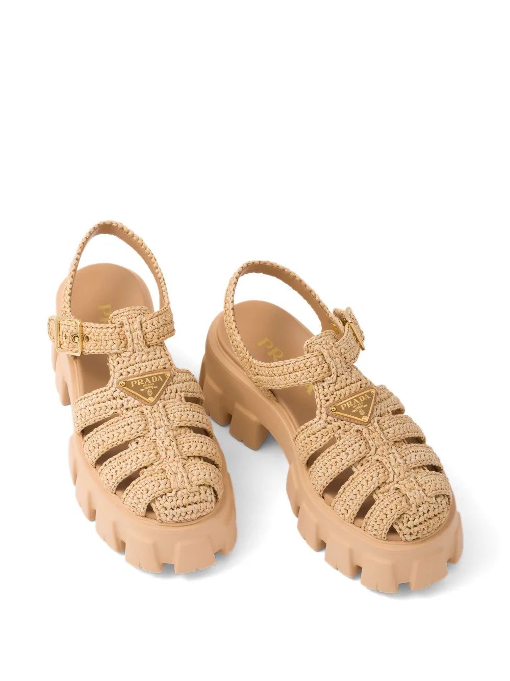 Prada Monolith raffia platform sandals - Image 3