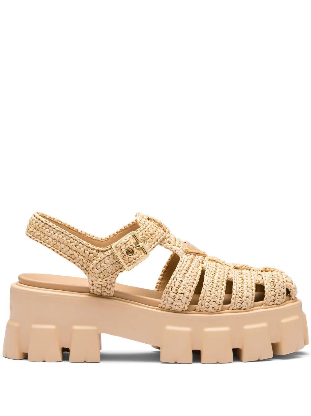 Prada Monolith raffia platform sandals
