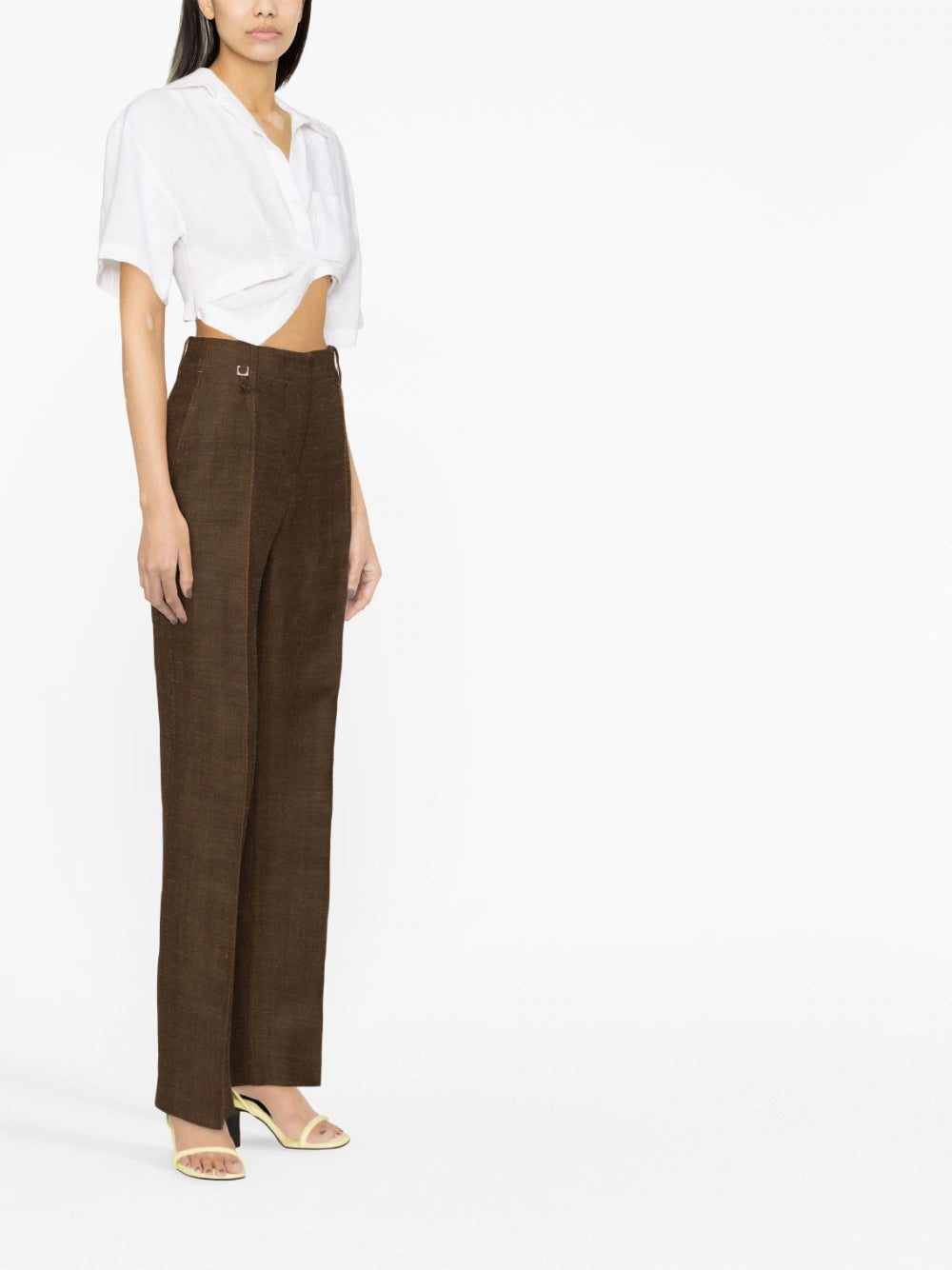 Jacquemus Le pantalon Cordao linen-blend canvas trousers - Image 4