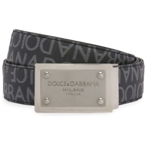 Louis Vuitton logo-plaque jacquard belt