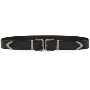 Louis Vuitton skull-buckle leather belt