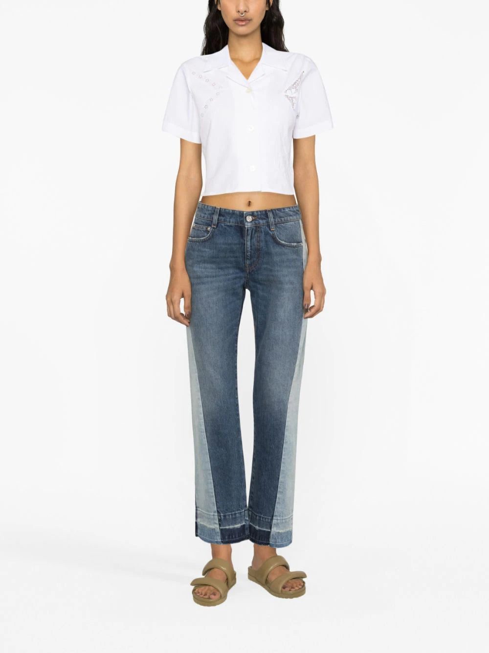 Stella McCartney colour-block straight-leg jeans - Image 4