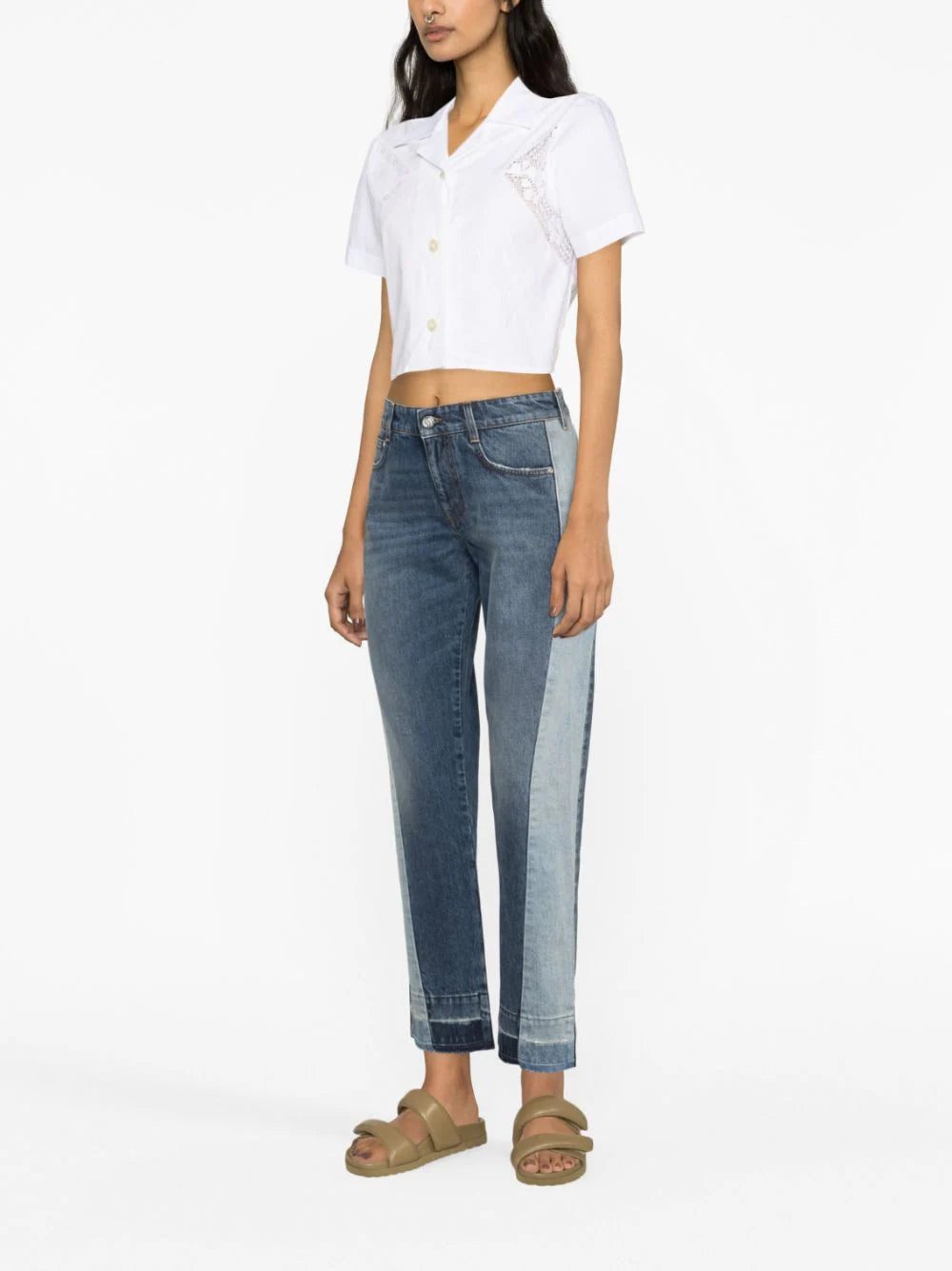 Stella McCartney colour-block straight-leg jeans - Image 2
