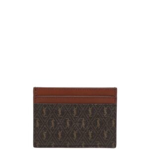 Saint Laurent monogram-print leather cardholder