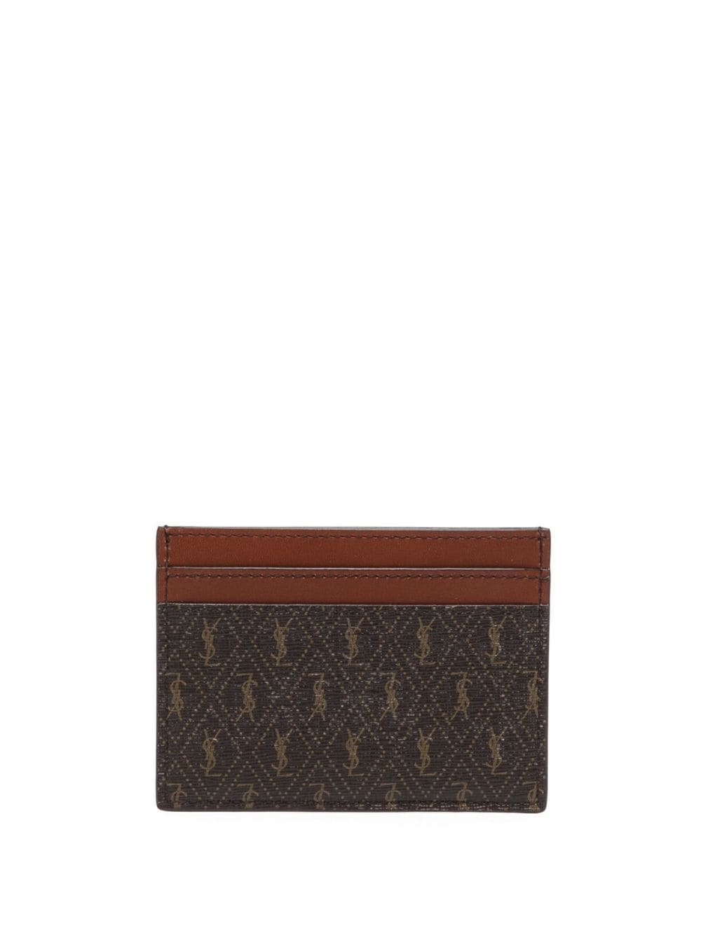 Saint Laurent monogram-print leather cardholder