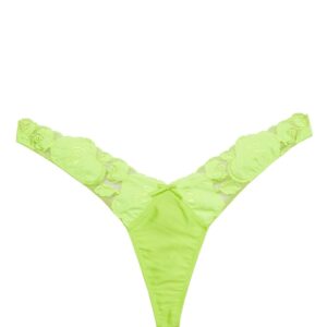 Fleur Du Mal rose-embroidery high-leg thong