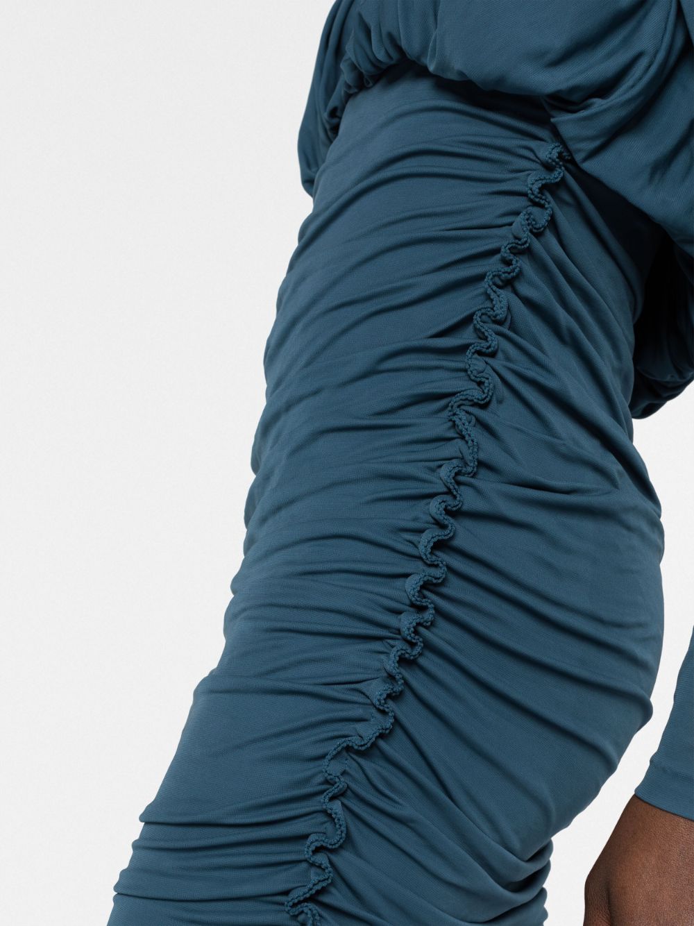 Saint Laurent draped V-neck minidress - Image 4