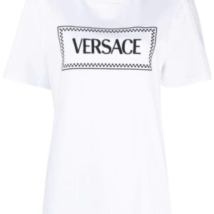 Versace  logo-embroidered cotton T-shirt