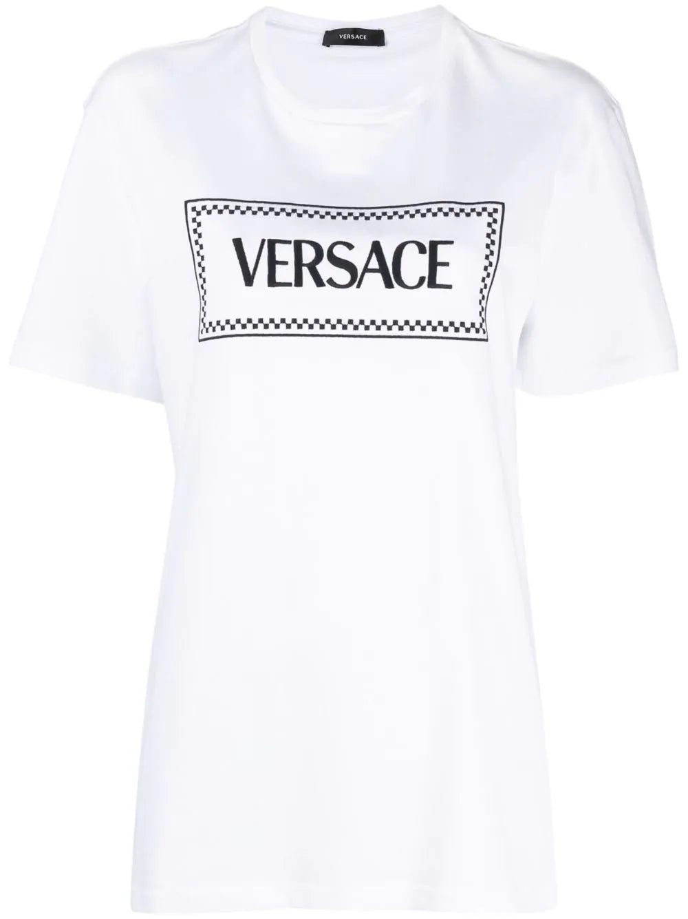 Versace logo-embroidered cotton T-shirt
