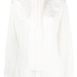 Versace  Allover-jacquard satin blouse