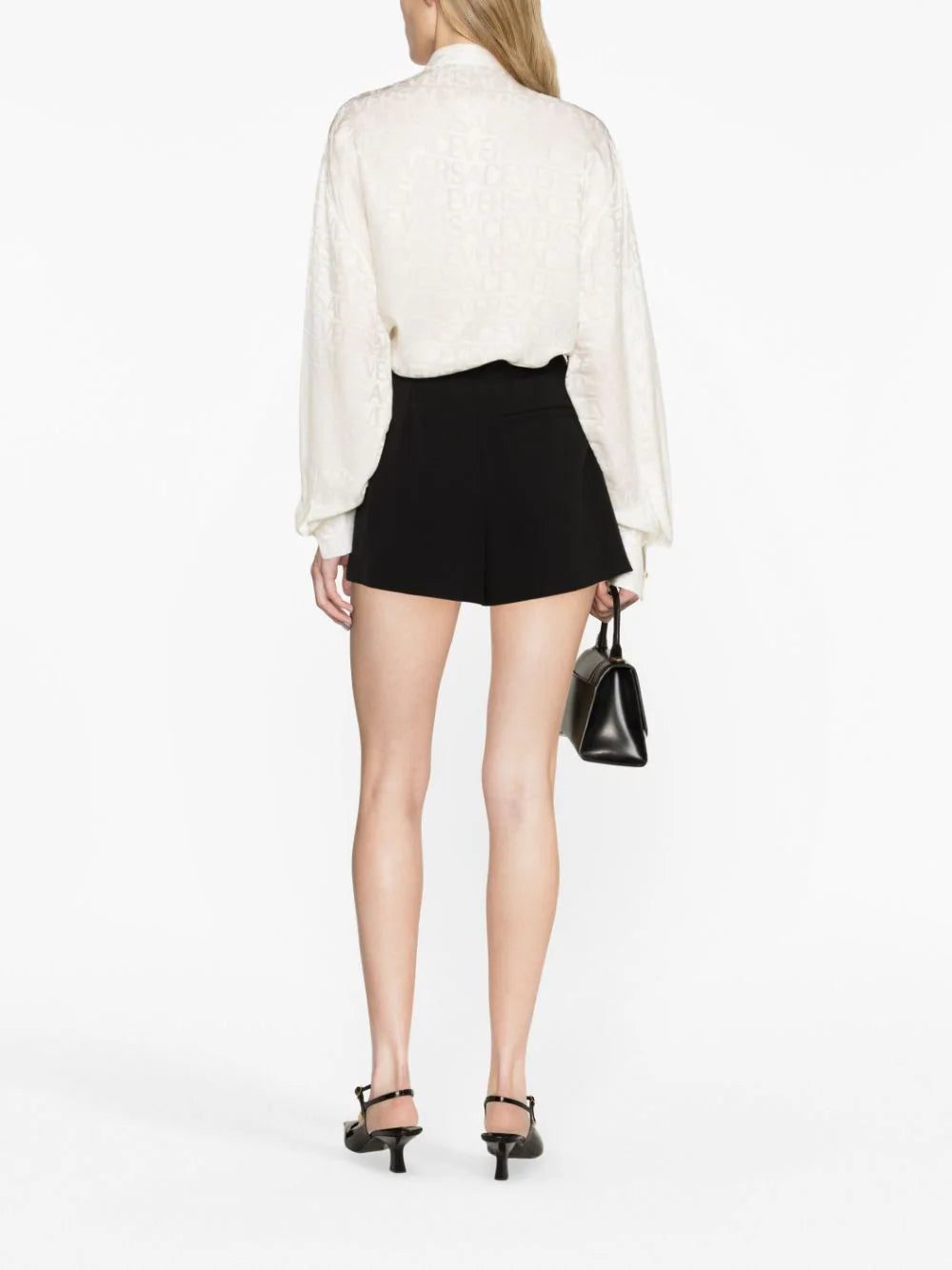 Versace Allover-jacquard satin blouse - Image 4