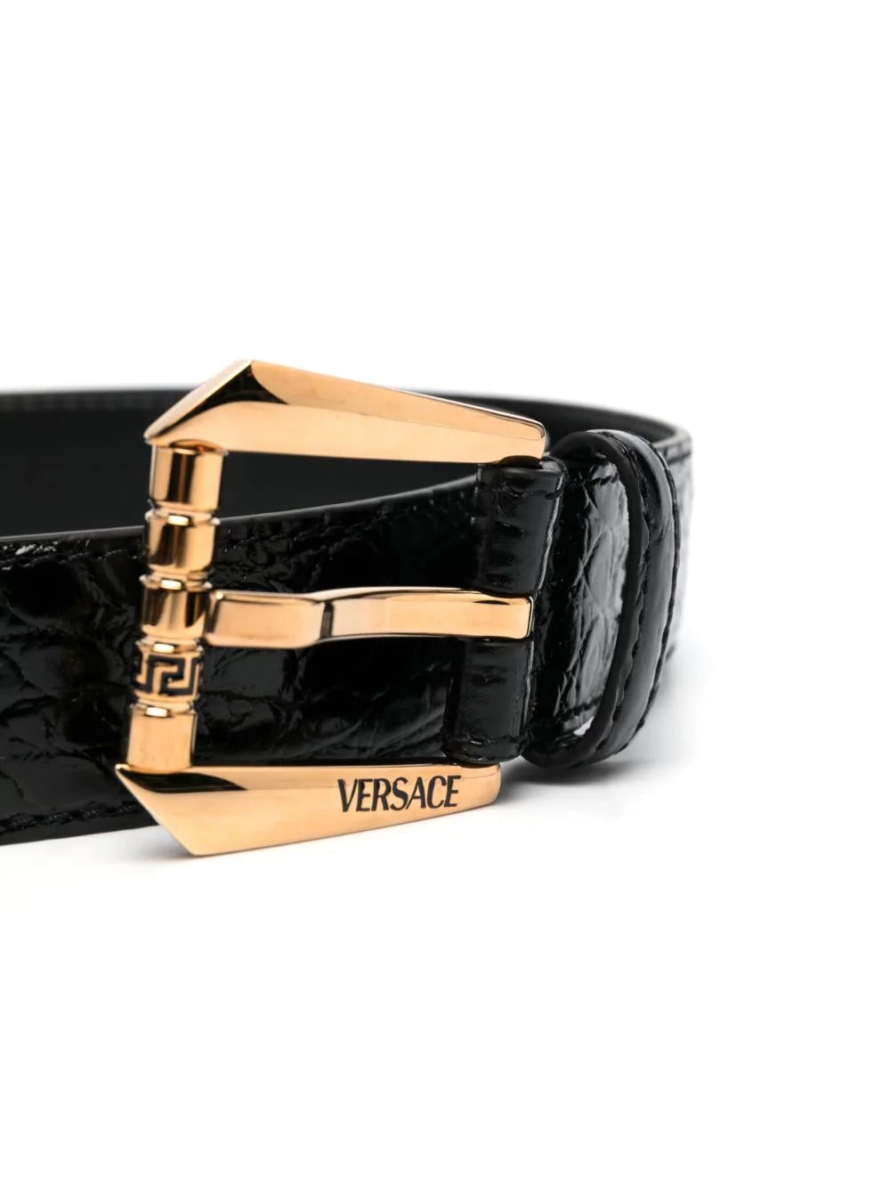 Versace crocodile-embossed leather belt - Image 2