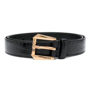 Versace  crocodile-embossed leather belt