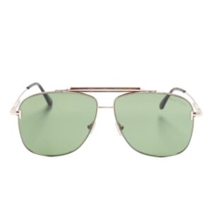 TOM FORD Eyewear polished pilot-frame sunglasses