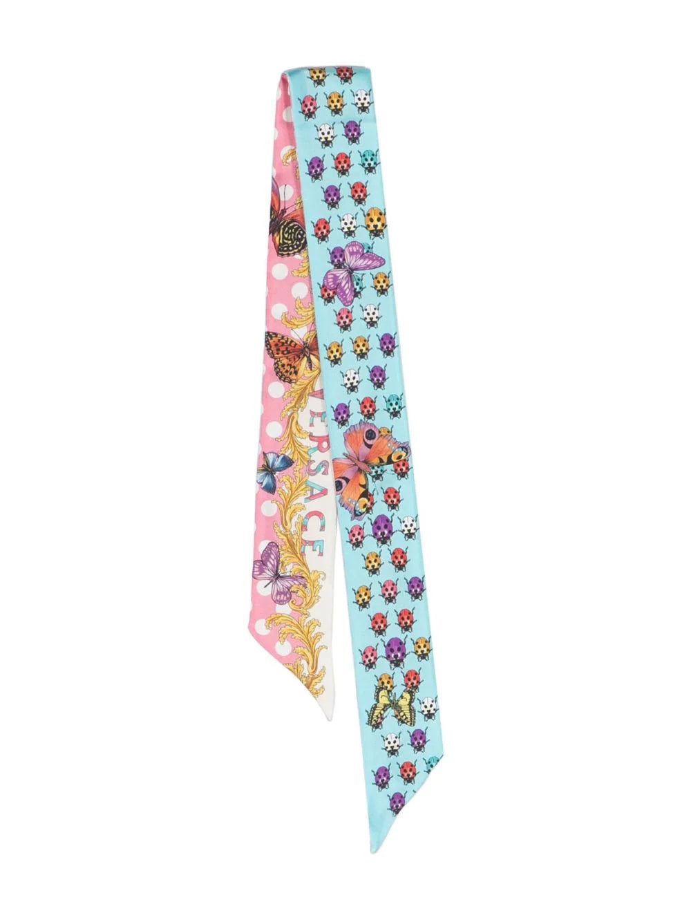 Versace Butterflies-print scarf tie