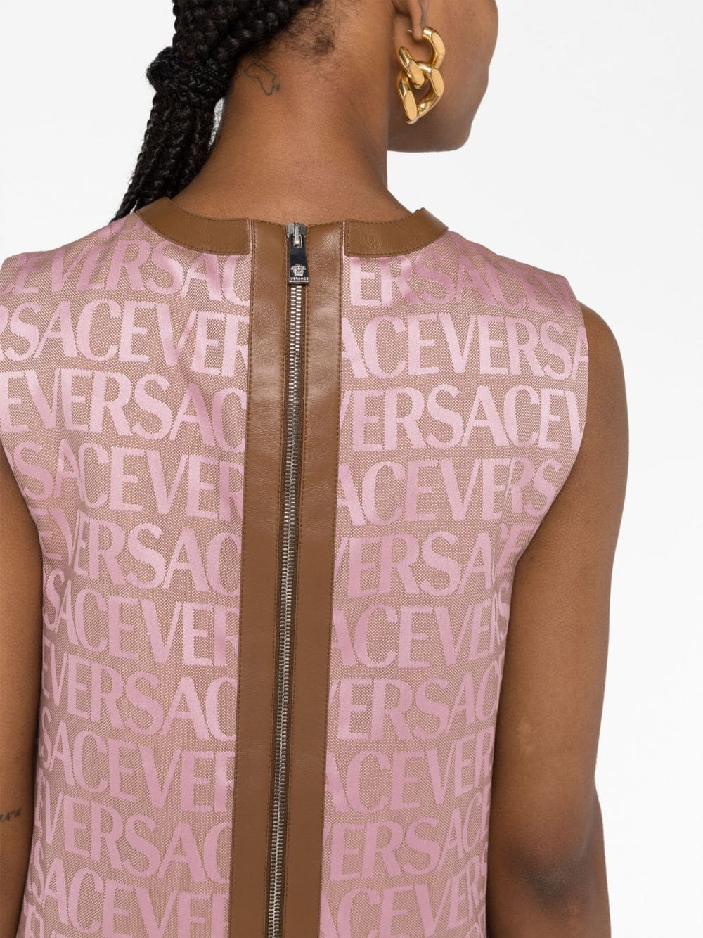 Versace Versace Allover-jacquard minidress - Image 3