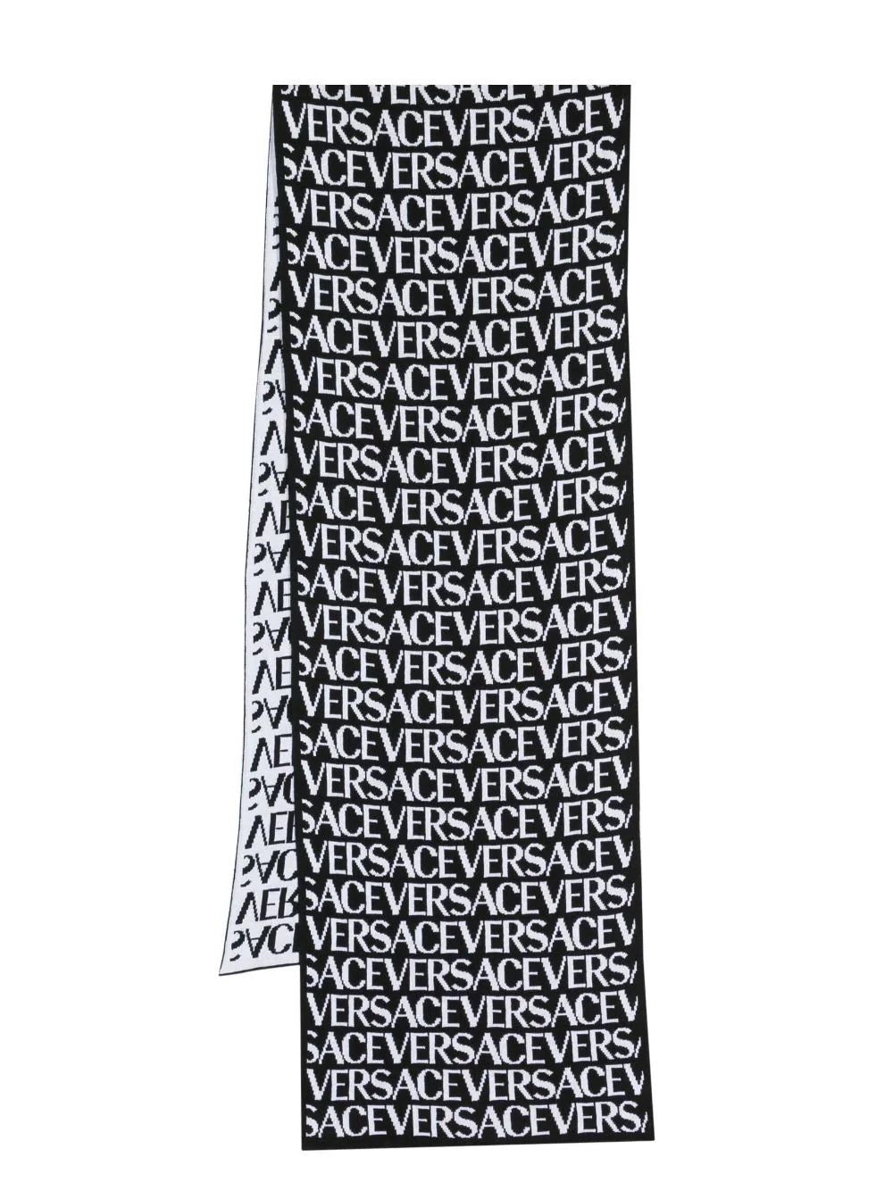 Versace logo knit scarf