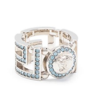 Versace  Medusa Greca crystal-embellished ring