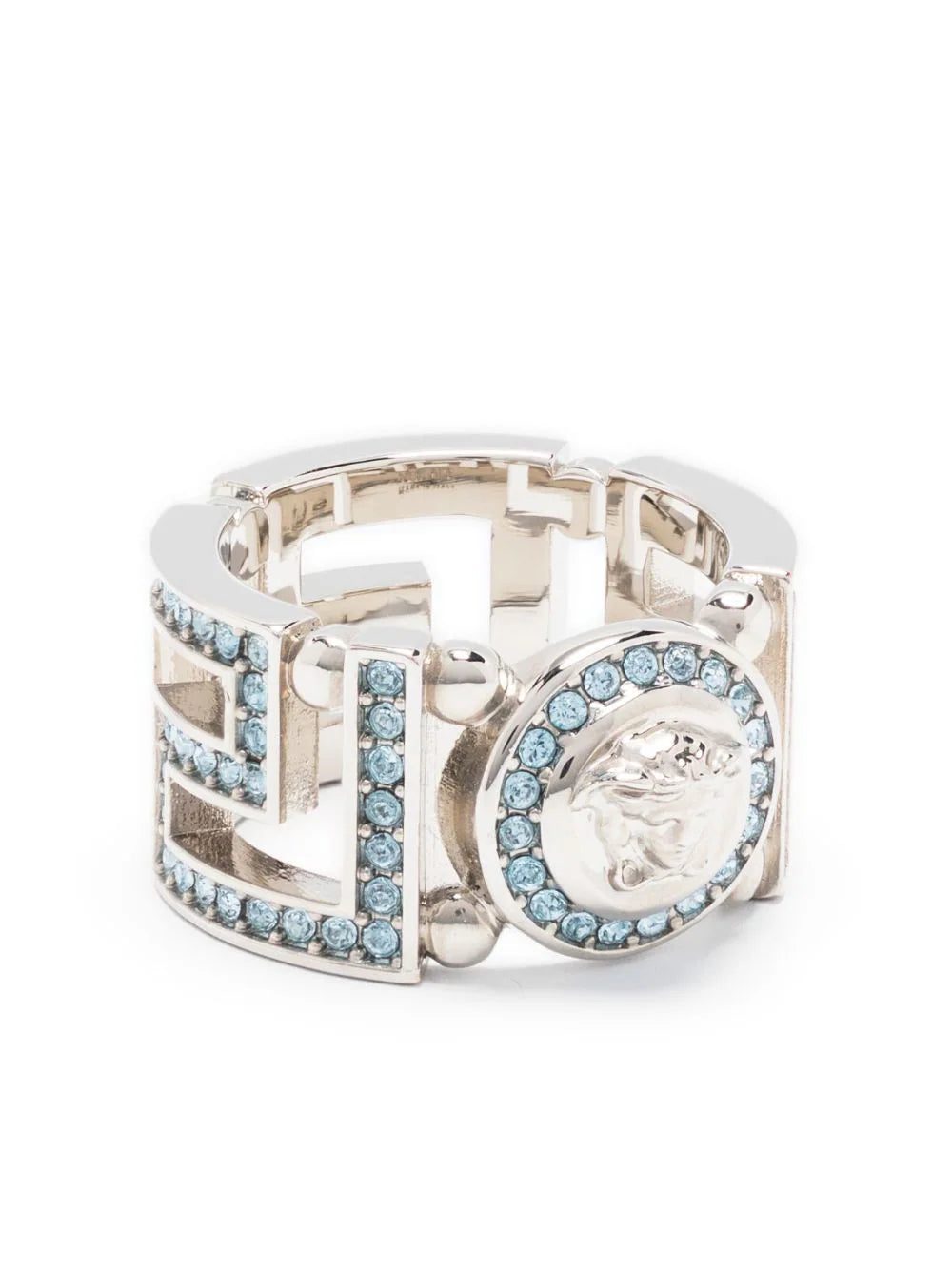 Versace Medusa Greca crystal-embellished ring