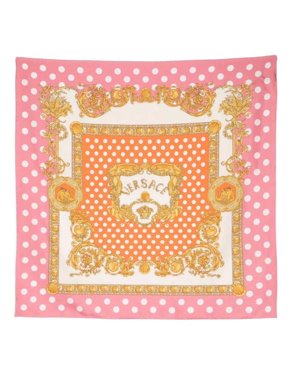 Versace Seashell Baroque silk scarf