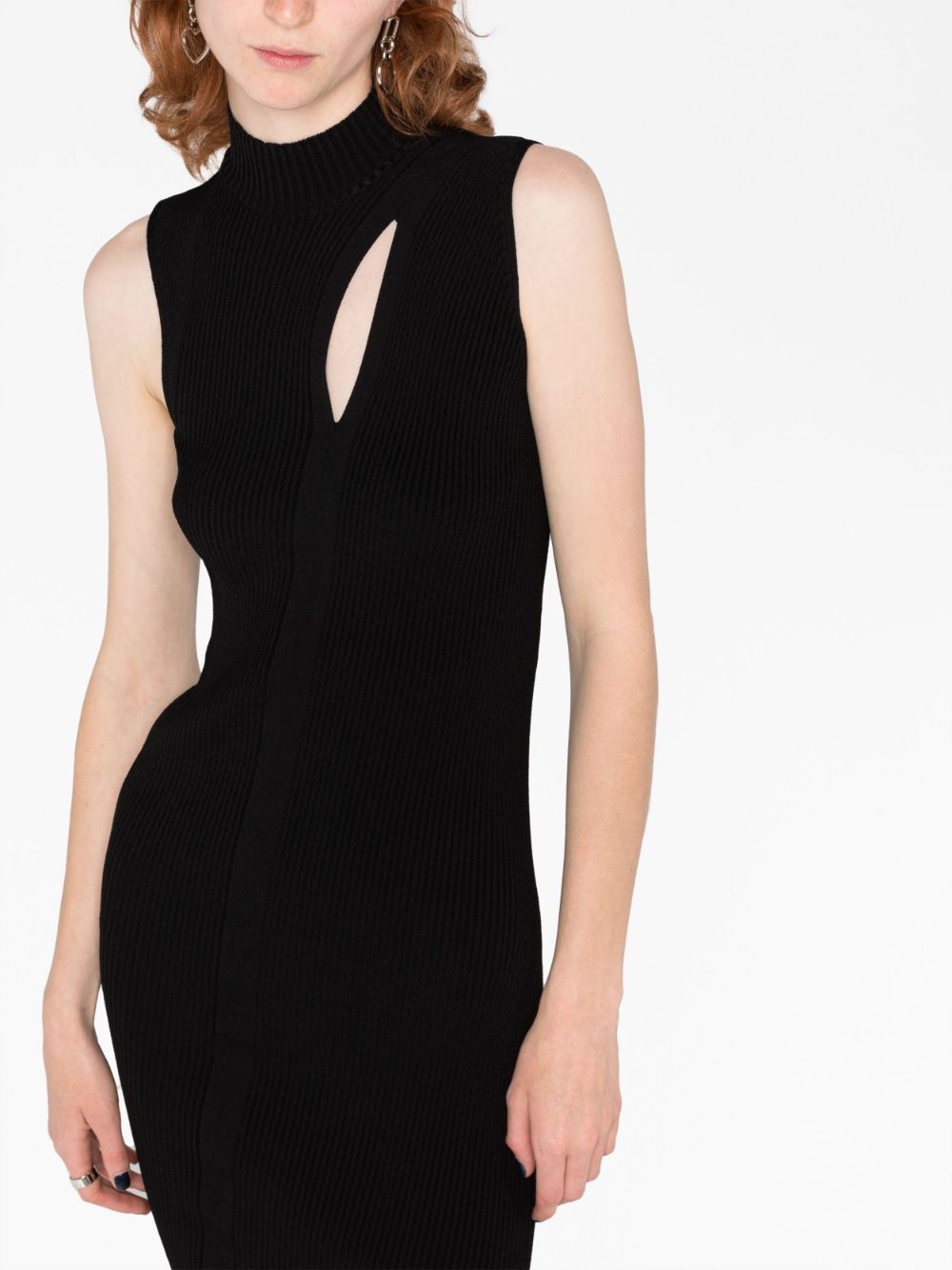 Versace Slashed roll-neck midi dress - Image 5