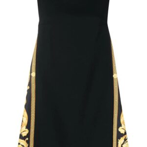 Versace  Barocco contrasting-panel shift minidress