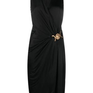 Versace  Medusa plaque pleated dress