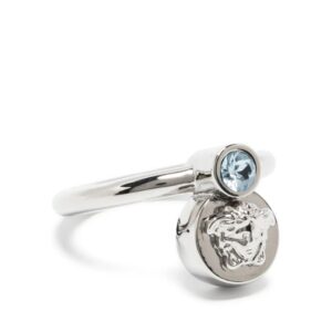 Versace Medusa-plaque band ring