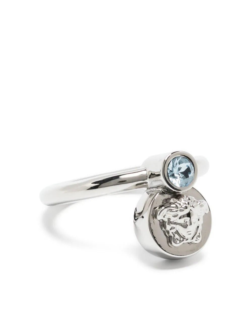 Versace Medusa-plaque band ring