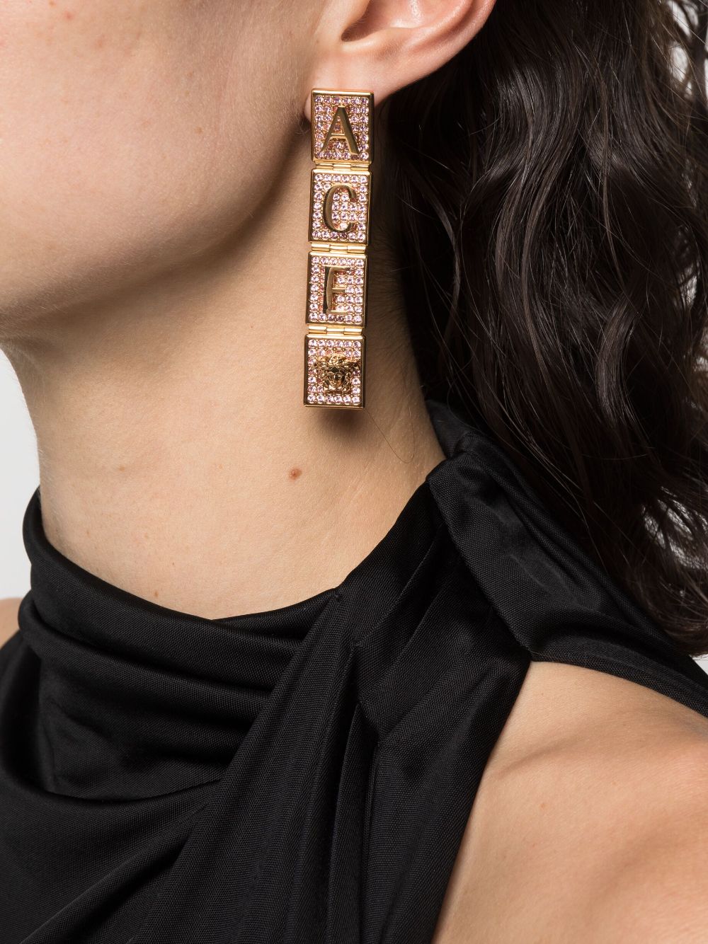 Versace Versace Tiles crystal-embellished earrings - Image 2
