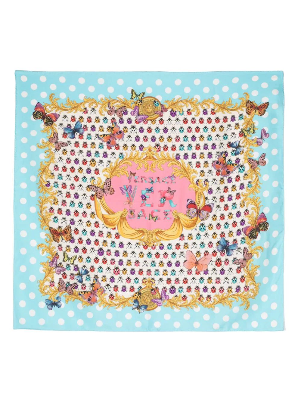 Versace Butterflies-print silk scarf