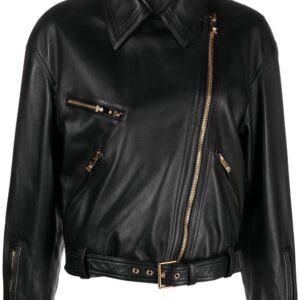 Versace leather biker jacket