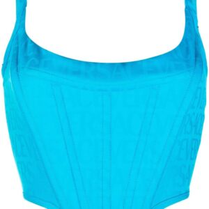 Versace  Allover-jacquard corset top