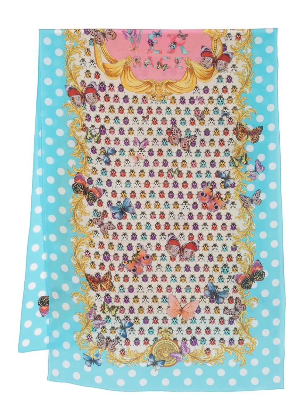 Versace graphic-print silk scarf