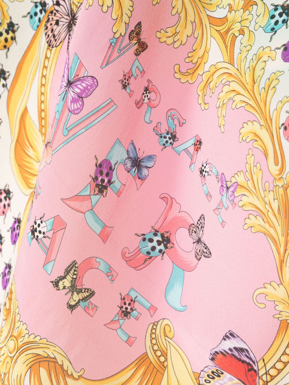Versace graphic-print silk scarf - Image 2