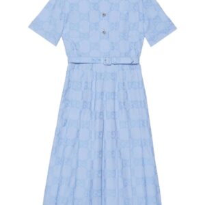 Gucci  logo-print flared shirt dress