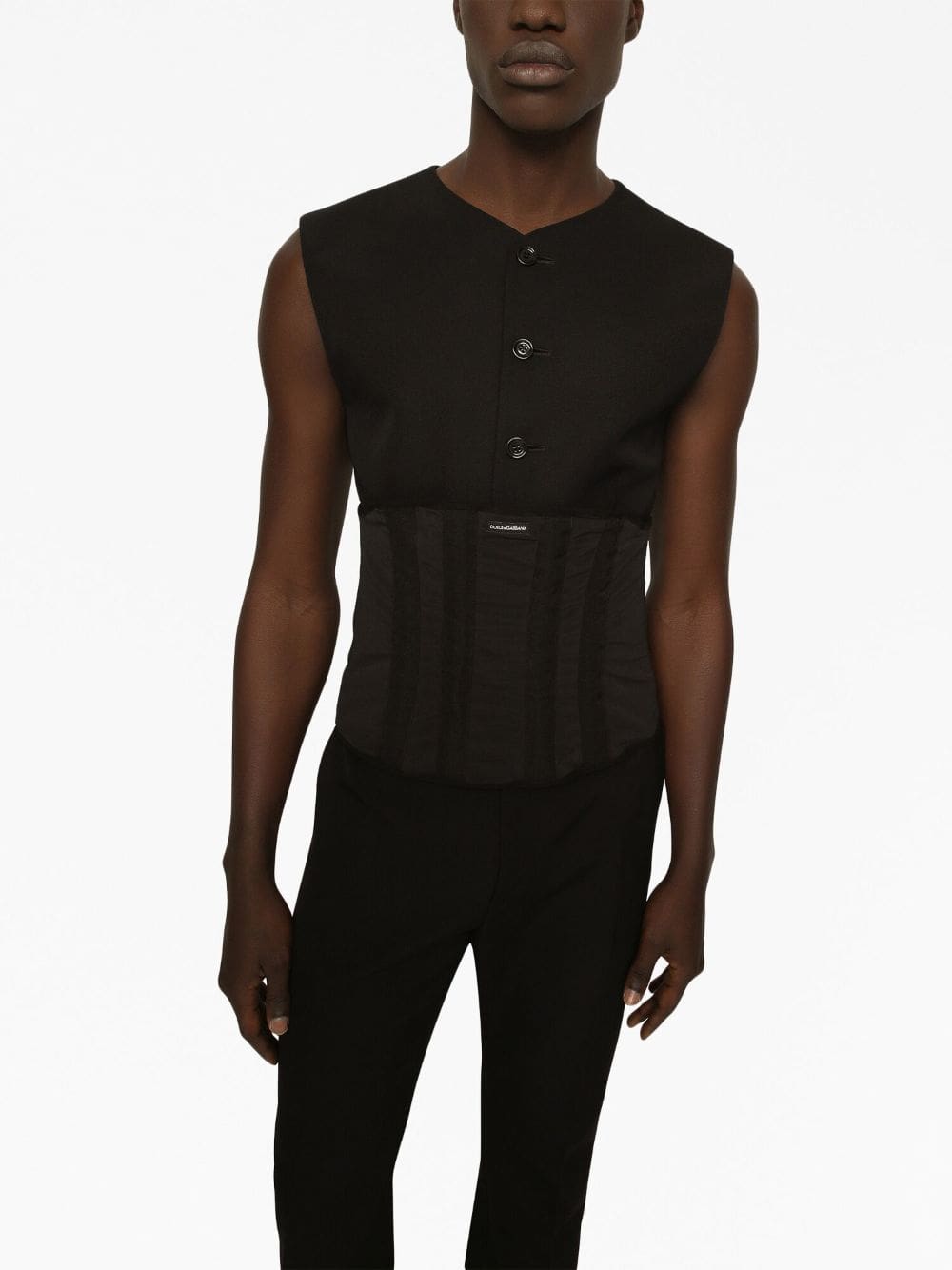 Louis Vuitton logo-patch corset-style belt - Image 2