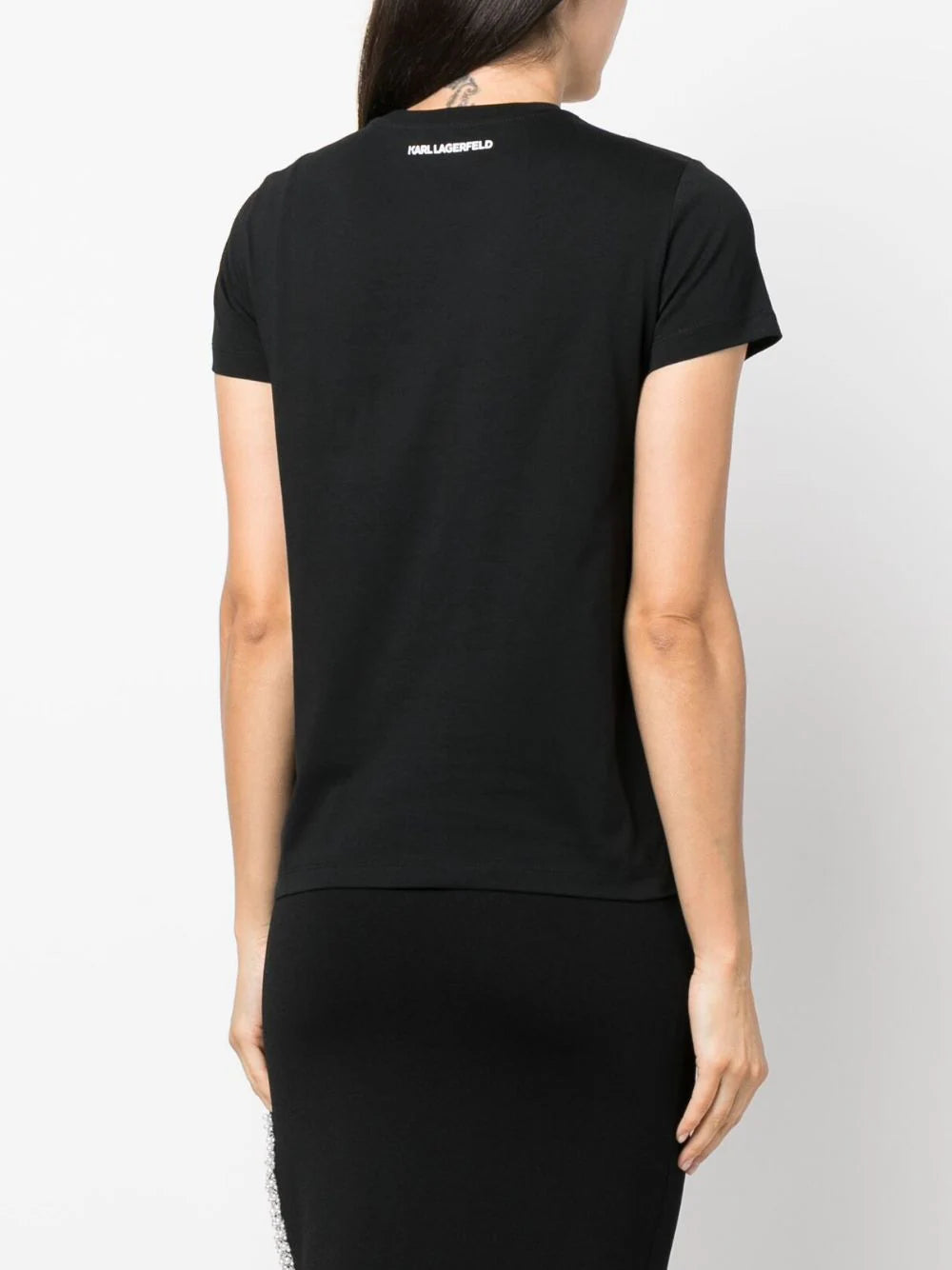 Karl Lagerfeld logo print-embellished organic-cotton T-shirt - Image 4