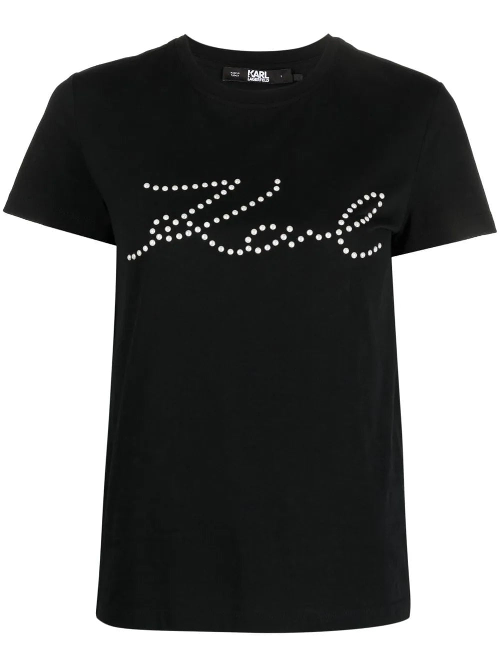 Karl Lagerfeld logo print-embellished organic-cotton T-shirt