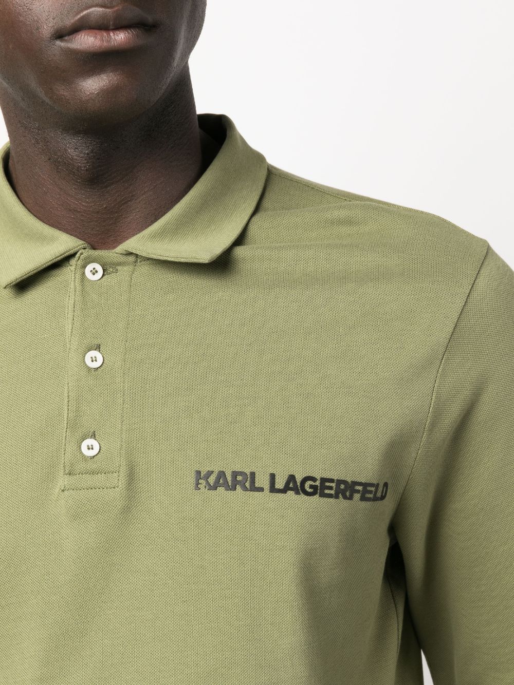 Karl Lagerfeld logo-print polo shirt - Image 5