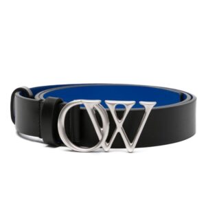 Off-White OW-buckle leather belt