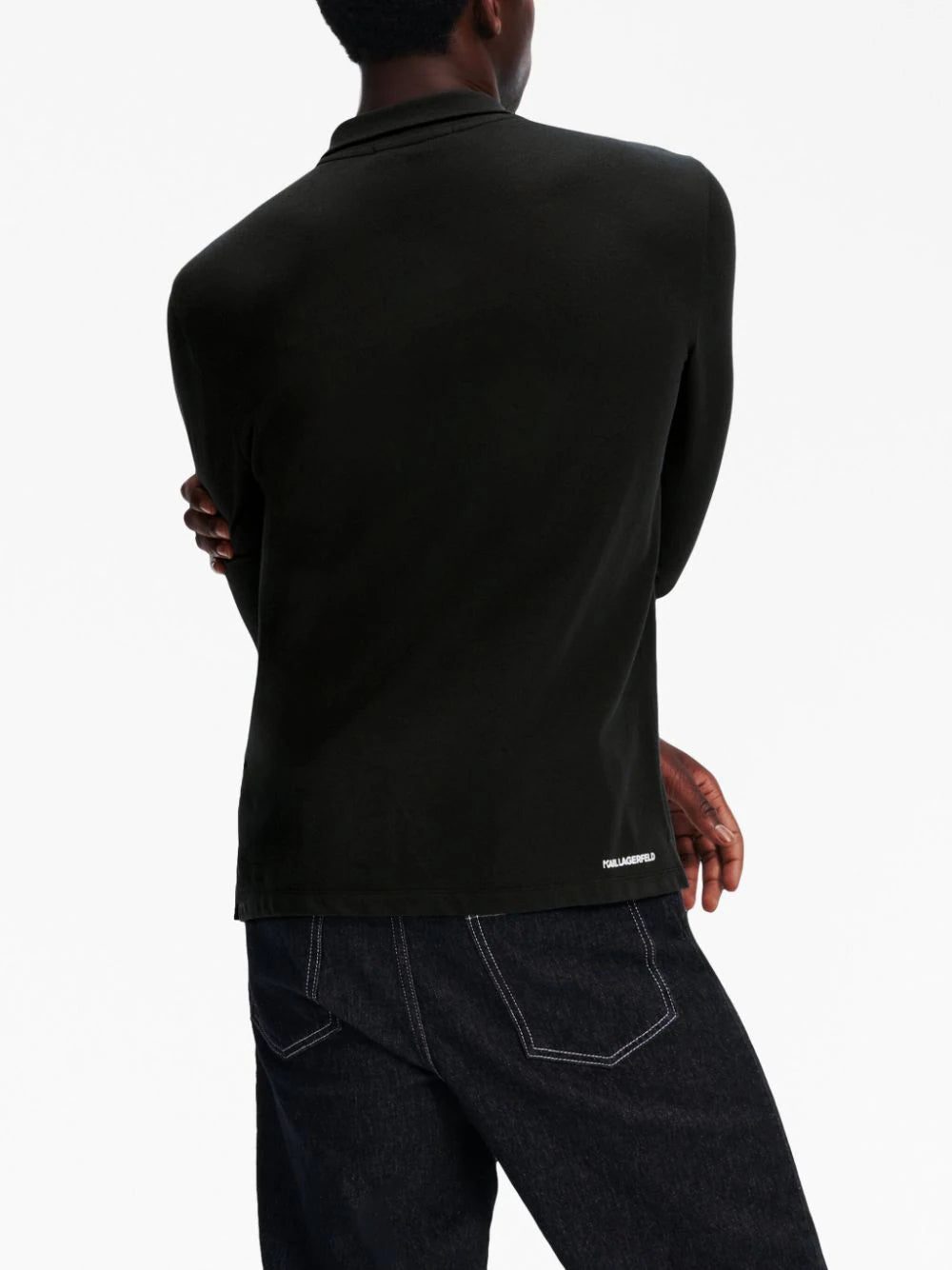 Karl Lagerfeld Karl cotton piqué weave polo shirt - Image 4