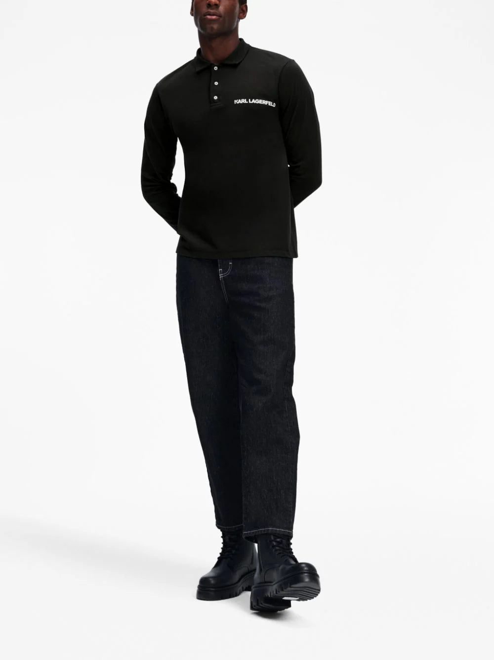 Karl Lagerfeld Karl cotton piqué weave polo shirt - Image 2