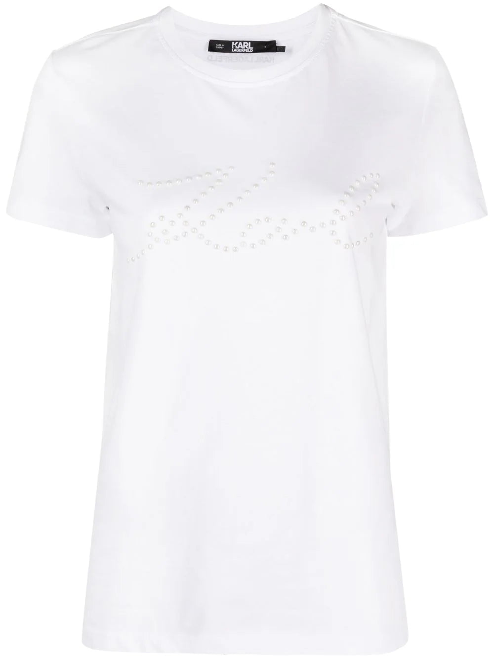 Karl Lagerfeld logo print-embellished organic-cotton T-shirt
