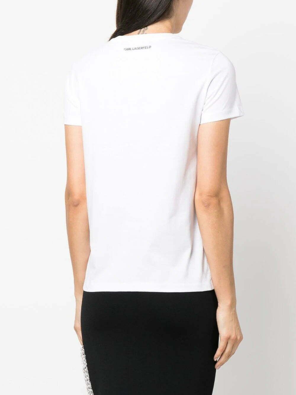 Karl Lagerfeld logo print-embellished organic-cotton T-shirt - Image 4