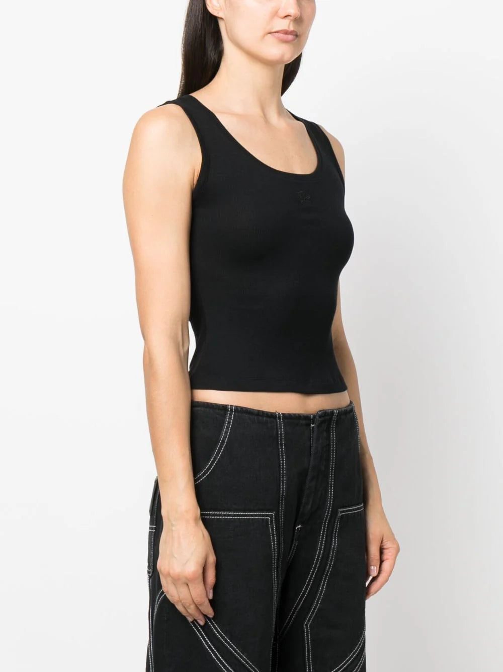 Karl Lagerfeld embroidered-logo ribbed tank top - Image 3