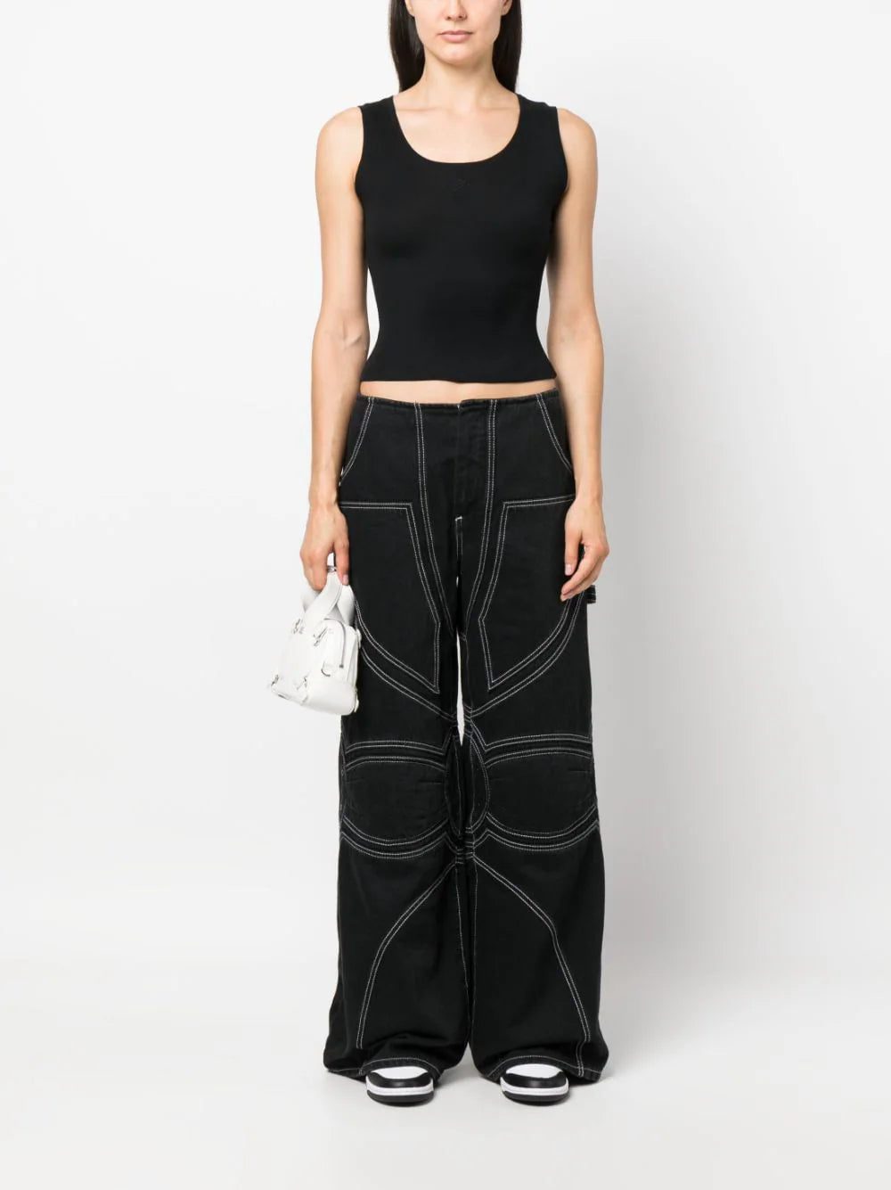 Karl Lagerfeld embroidered-logo ribbed tank top - Image 2