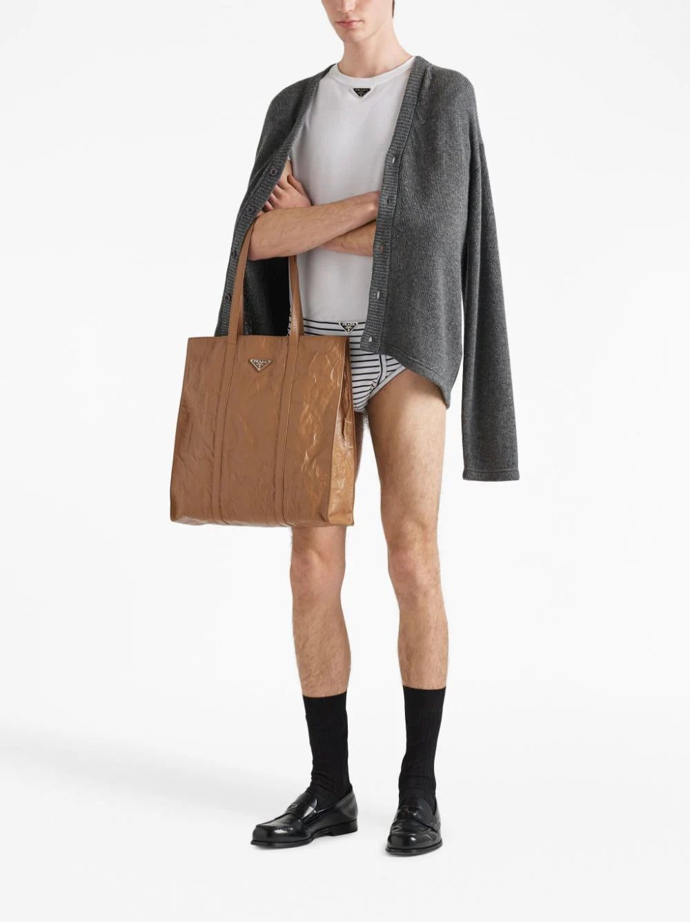 Prada triangle-logo cotton T-shirt - Image 2