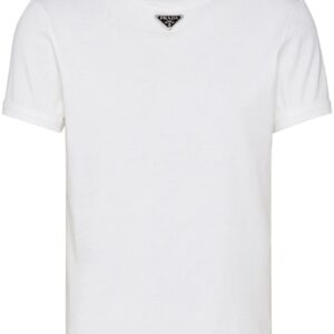 Prada logo-plaque cotton T-shirt