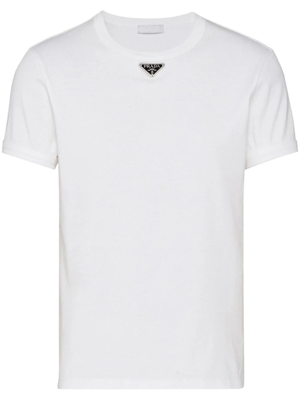 Prada triangle-logo cotton T-shirt